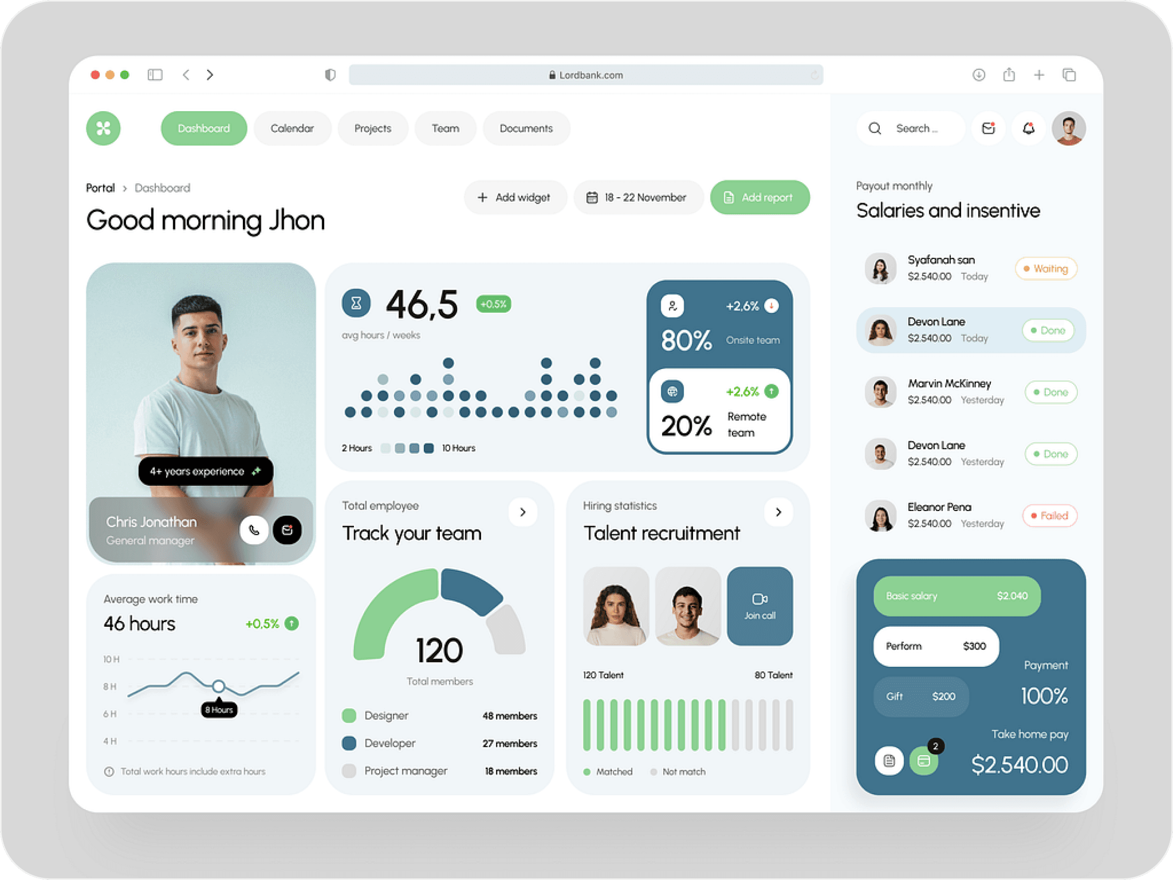 Dashboard Screenshot